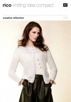 Knitting Pattern - Rico 213 - Reflection - Lacy Long Sleeved Cardigan with Frilled Sleeve Borders, and Lacy Tie-Front Bolero